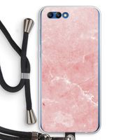 Roze marmer: Honor 10 Transparant Hoesje met koord
