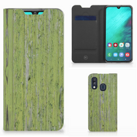 Samsung Galaxy A40 Book Wallet Case Green Wood