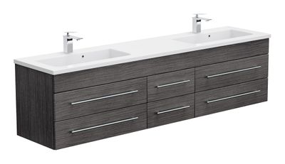 Saniclear Kolossaal badmeubel 198cm antraciet eiken