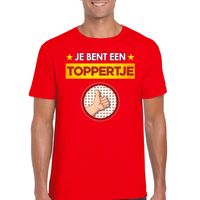 Je bent een toppertje t-shirt rood heren Je bent een toppertje t-shirt rood heren