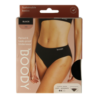 Boody Menstruatieondergoed bikinislip zwart lich/norm XS 1 Stuks