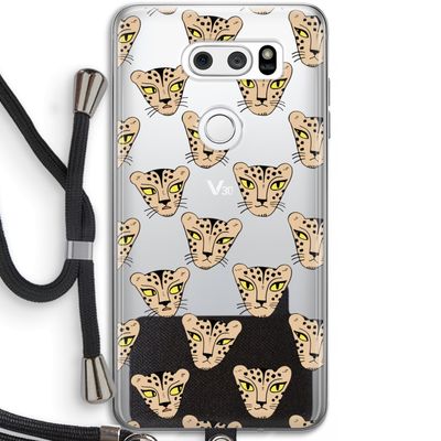 Tijger: LG V30 Transparant Hoesje met koord