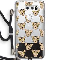 Tijger: LG V30 Transparant Hoesje met koord