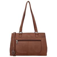 Beagles Leather Handtas/Schoudertas Benidorm Cognac