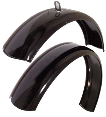 Spatbordset 24" ATB gemaakt van staal 60mm - zwart
