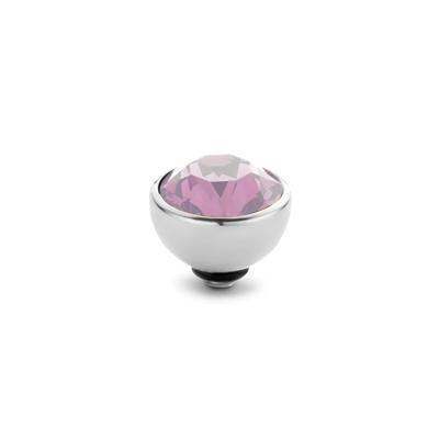 Melano Twisted Basic CZ Steentje Pink | Zilver