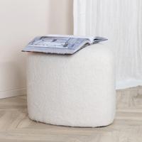 Nohr Poef 'Liem' Teddy, kleur Off White