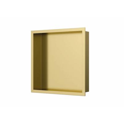 Inbouwnis Luca Sanitair 30x30x6,5 cm RVS Geborsteld Goud PVD Luca Sanitair