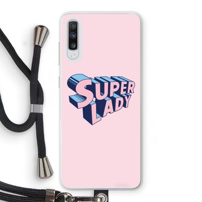 Superlady: Samsung Galaxy A70 Transparant Hoesje met koord