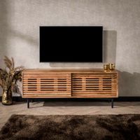 LifestyleFurn TV-meubel Sharolyn Massief Acaciahout, 135cm - Massief acacia naturel - thumbnail