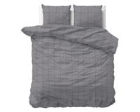 Sleeptime Flanel Deep check Grijs 240 x 200/220 cm