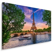 Schilderij - Eiffeltoren in Parijs  , Wanddecoratie , Premium print - thumbnail