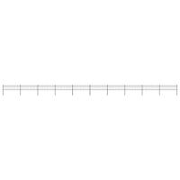 Tuinhek met ringtop staal 1781,5x60 cm zwart