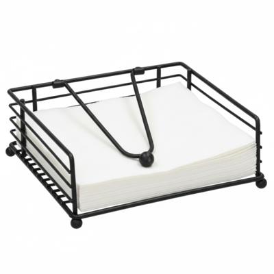 Gerimport Servettenhouder - metaaldraad - 18 x 7 cm - metaal - tafeldecoratie