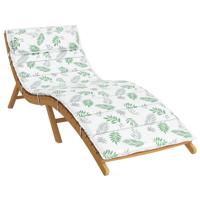 Zon Loungerkussen Wit en groen 178 x 60 x 4 cm Oxford stof