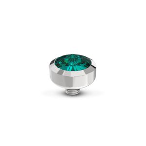 Melano Twisted Glossy Steentje Blue Zircon Zilver