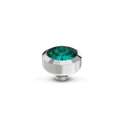 Melano Twisted Glossy Steentje Blue Zircon Zilver