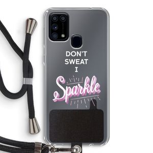 Sparkle quote: Samsung Galaxy M31 Transparant Hoesje met koord