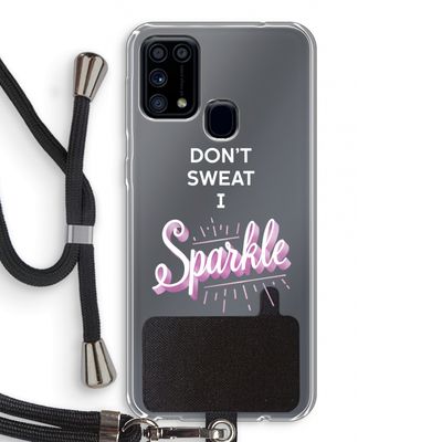 Sparkle quote: Samsung Galaxy M31 Transparant Hoesje met koord