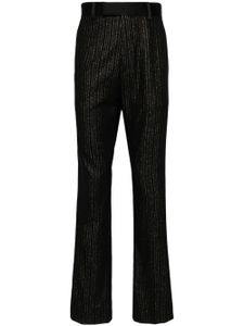AMIRI pantalon en laine mélangée à fines rayures - Noir