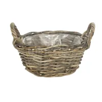 Plantenmand Rotan Antiek Grijs Ø35cm