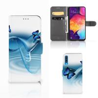 Samsung Galaxy A50 | Telefoonhoesje | Met pasjeshouder | Vlinders