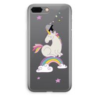 Regenboog eenhoorn: iPhone 8 Plus Transparant Hoesje