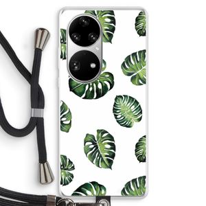 Tropische bladeren: Huawei P50 Pro Transparant Hoesje met koord