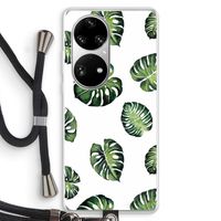 Tropische bladeren: Huawei P50 Pro Transparant Hoesje met koord