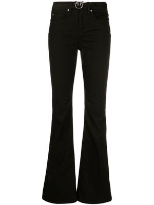 PINKO pantalon évasé à boucle Love Birds - Noir