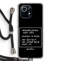 Mijn Motto's: Xiaomi Mi 11 Transparant Hoesje met koord