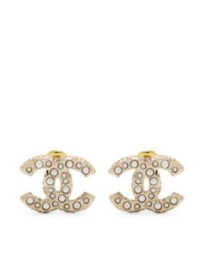 CHANEL Pre-Owned boucles d'oreilles à perle artificielle CC (années 2000)