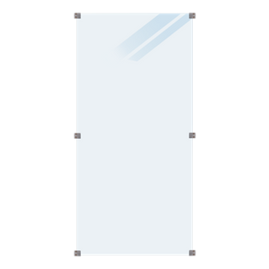 Geharde Glasplaat Mat Glas 90 x 180 CM