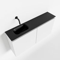 Toiletmeubel Mondiaz Ture | 100 cm | Meubelkleur Talc | Eden wastafel Urban Links | Zonder kraangat