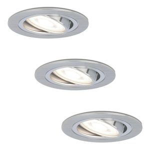 Set van 3 stuks dimbare LED inbouwspots Chandler met 5 Watt 6000K spot kantelbaar