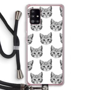 Kitten: Samsung Galaxy A51 5G Transparant Hoesje met koord