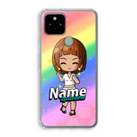 Chibi Maker vrouw: Google Pixel 5 Transparant Hoesje
