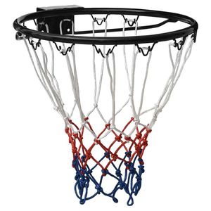 vidaXL Basketbalring 39 cm staal zwart