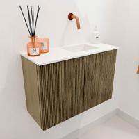 Toiletmeubel Mondiaz Joya | 60 cm | Meubelkleur Dusk | Faye wastafel Talc Rechts | Zonder kraangat(en) Toiletmeubel Mondiaz Joya | 60 cm | Meubelkleur Dusk | Faye wastafel Talc Rechts | Zonder kraangat(en)