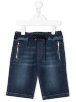Dolce & Gabbana Kids short en jean à lien de resserrage - Bleu