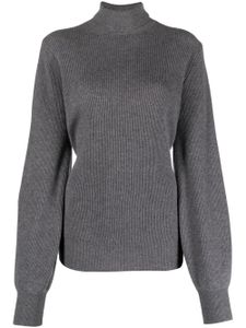 Malo pull nervuré en cachemire à col roulé - Gris