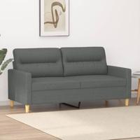 Tweezitsbank 140 cm stof donkergrijs - thumbnail