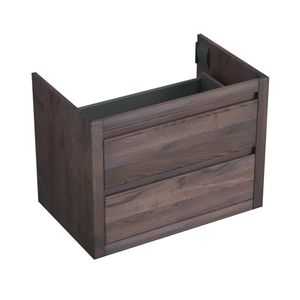 Onderkast Forzalaqua Gela 80x51x60 cm 2 Softclose Lades Eiken Charcoal Forzalaqua