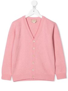 Gucci Kids cardigan en laine à col v - Rose