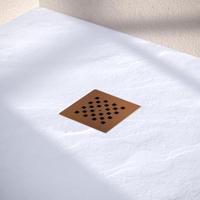 Brauer Afvoerrooster Voor Douchebak - Geborsteld Koper