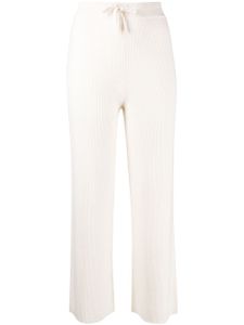 Lisa Yang pantalon de jogging en maille nervurée - Blanc