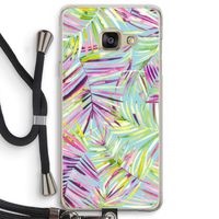 Tropical Palms Blue: Samsung Galaxy A3 (2016) Transparant Hoesje met koord