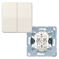 Jung CD500 serieschakelaar met drukknop creme