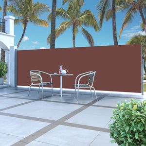 VidaXL Zijluifel uittrekbaar 160x500 cm bruin