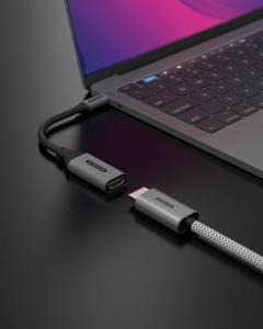 Sitecom AD-1001 tussenstuk voor kabels HDMI-A USB-C Zwart, Grijs